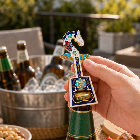 Magnetic Bottle Opener & Refrigerator Magnet | Chinese Morin Khuur design | Personalized Gifts |Kitchen Decor