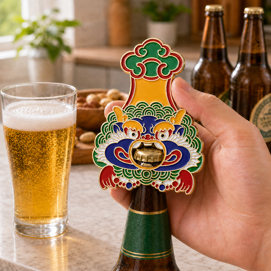 3D Landmark Travel Souvenir Gift | Chinese Guardian Beast Design | Magnetic Bottle Opener & Refrigerator Magnet | Kitchen Decor
