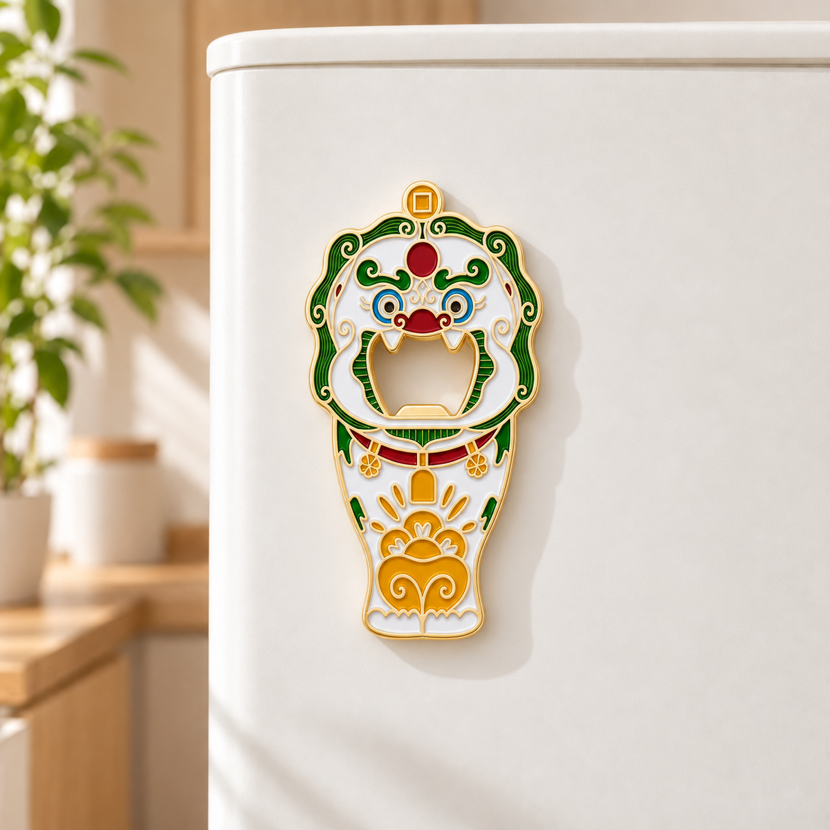 Chinese Guardian Lion -Refrigerator Magnet V2