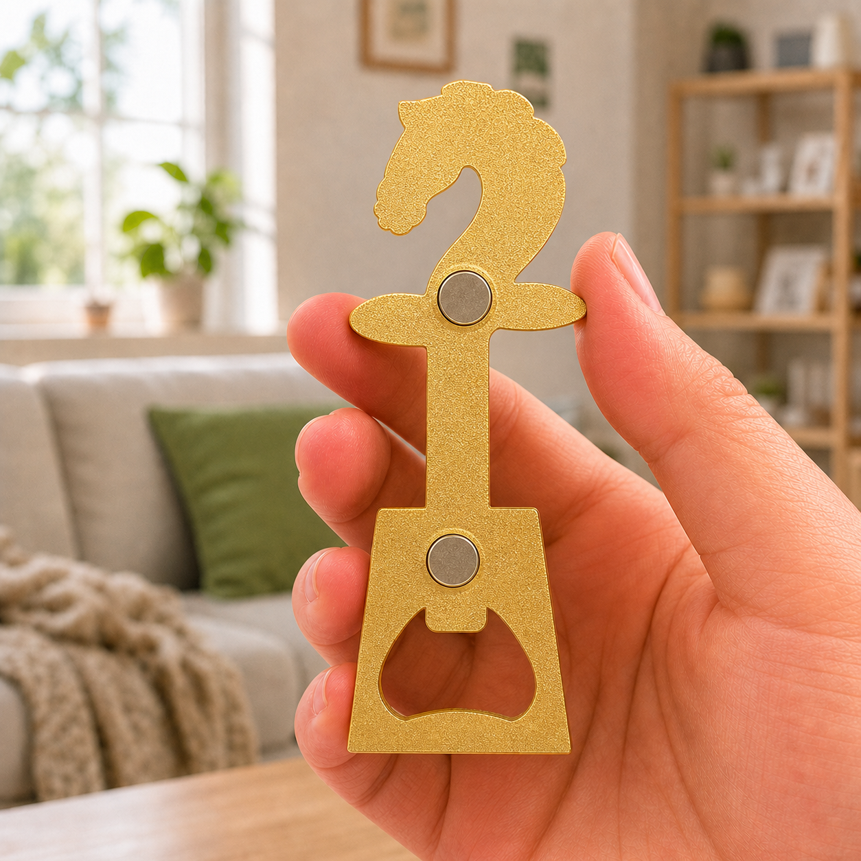 Magnetic Bottle Opener & Refrigerator Magnet | Chinese  Morin Khuur design | Personalized Gifts |Kitchen Decor