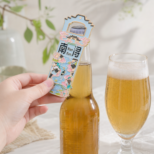 3D Landmark Travel Souvenir Gift | Chinese Ancient Water Town & Canal Design | Magnetic Bottle Opener & Refrigerator Magnet | Kitchen Decor